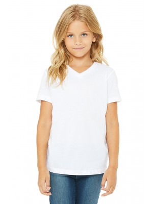 Bella + Canvas 3005Y Youth Jersey Short-Sleeve V-Neck T-Shirt